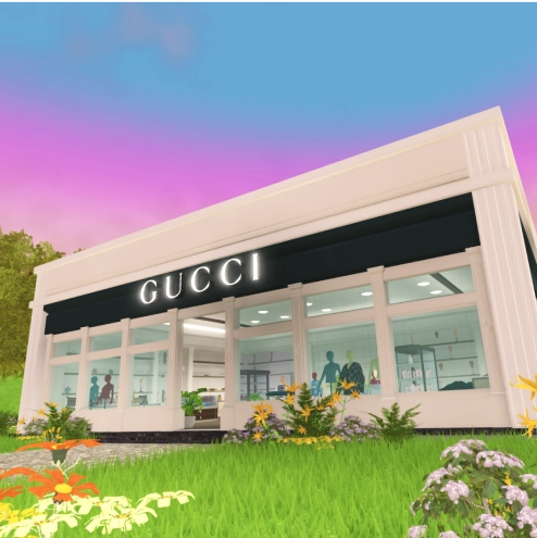 Gucci branded store in Roblox Metaverse